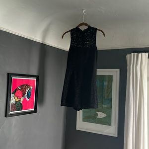 Black lace shorts sleeveless jumpsuit